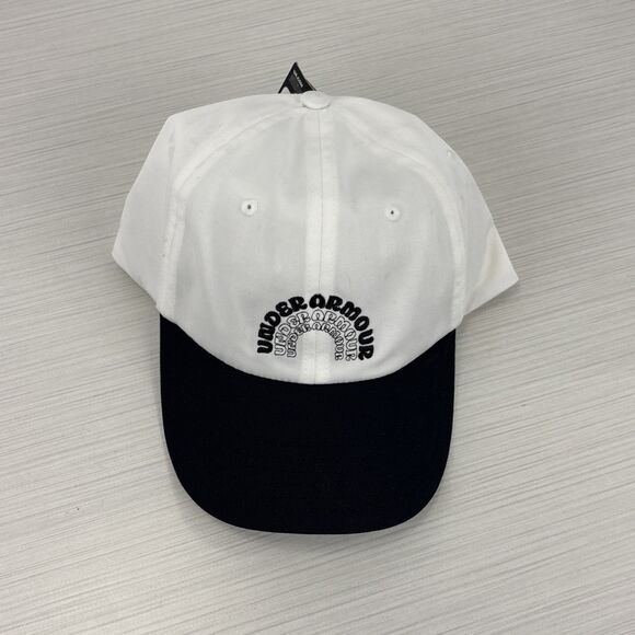 Under Armour Free Fit White Strapback Hat Cap Adjustable Womens One Size NWT - Picture 2 of 6